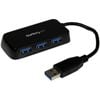 Startech.com Portable 4 Port Superspeed Mini Usb 3.0 Hub - 5gbps - Black - 4 Total Usb Port(s) - 4 Usb 3.0 Port(s) - Pc, Mac