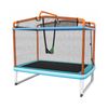 Costway 3-in-1 Kids Trampoline Swing Set security Net Orange