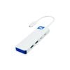 Hyperdrive Flex 4 Port Usb C Combo Hub Usb A And Usb C White Blue