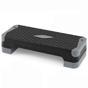 Costway 3in1 Aerobic Step Platform Adjustable 300KG Riser Trainer Grey