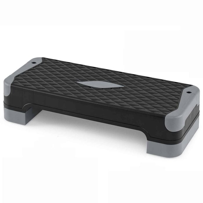 Costway 3in1 Aerobic Step Platform Adjustable 300KG Riser Trainer Grey