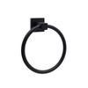 Barelli Piazza Matte Black Single Towel Ring
