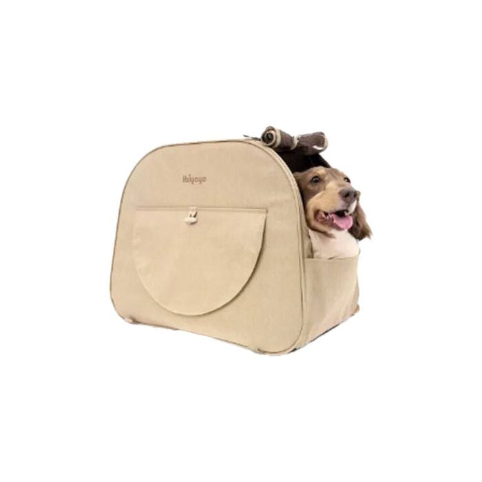 Ibiyaya The Loafer Pet Backpack Travel Carrier For Small Dogs/Cats Beige