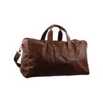 Pierre Cardin Rustic Leather Travel Bag Overnight Business  Chestnut