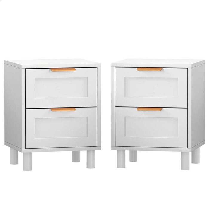 ALFORDSON Set of 2 Bedside Table White
