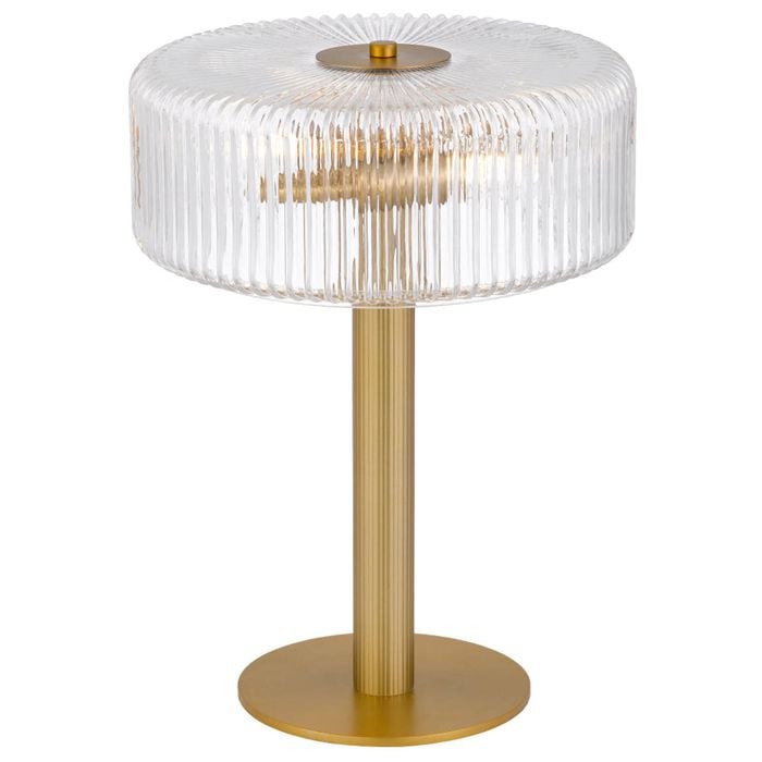 Telbix Brizo Industrial Table Desk Lamp Light Metal Glass Antique Brass Anodised