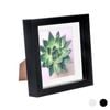 Nicola Spring 6 x 6 3D Shadow Box Photo Frame - Craft Display Picture Frame with 4 x 4 Mount - Glass Aperture - Black