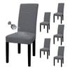 Catzon Dining Chair Covers Stretch Chair Slipcover Set of 6-DarkGrey