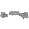 vidaXL Sofa Set with Pillows 2-Seater Sofa Couch 3 Piece Light Grey Fabric