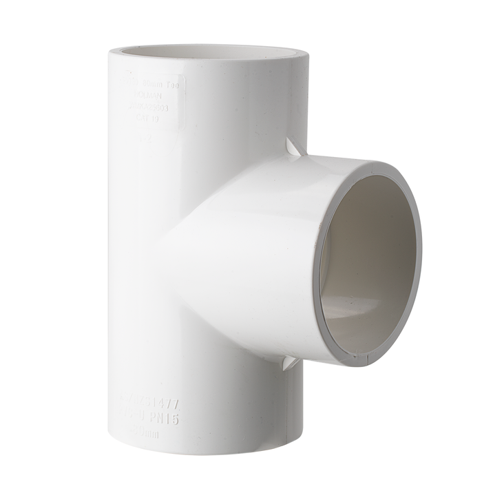 Holman 80mm PVC Pressure Tee