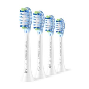 4pc Philips Sonicare C3 Plaque Defense Brush Head White Replacement