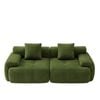 Advwin 210cm 2 Seater Sofa Corduroy Modular Foam Cloud Couch Lounge Compressed Sofa No Assembly Green