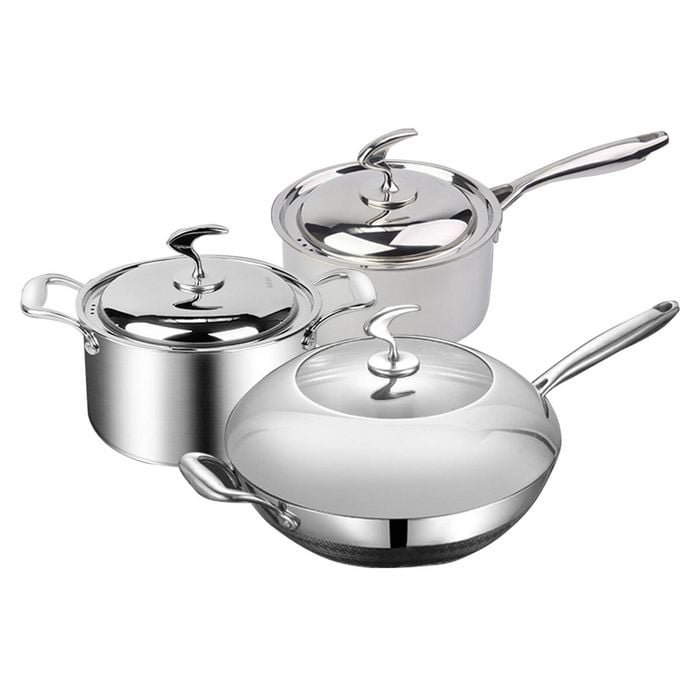 SOGA 6-Piece Cookware Set – 18/10 Stainless Steel 3-Ply