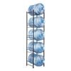 VEVOR Water Jug Holder Black with 5 Tiers Single Row Rack for 5 Bottles