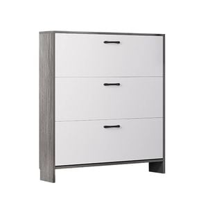 Foret Shoe Cabinet Slim Storage Rack Organiser Wooden Flip Drawer Shelf Cupboard