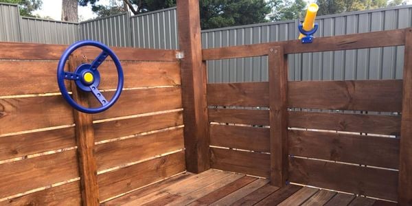 Cubby house - Steering wheel - Backyard - Workshop - Medium