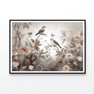 Birds Perched On a Tree  Print 100% Australian Made 120x90cm  (Poster)