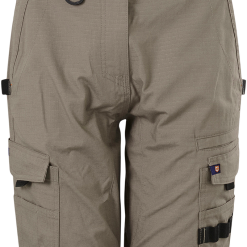 Size 12 Khaki Womens Cuffed Cargo Ripstop Pant