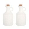 2pc NF Living Oil Vessel 450ml Ceramic Bottles Stoneware Kitchenware White
