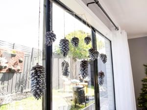 DIY Advice Image - How to make a pinecone garland. G Drive blob storage upload.