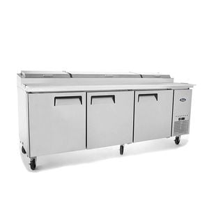 Atosa Three Door Pizza Prep Table Refrigerator Mpf8203