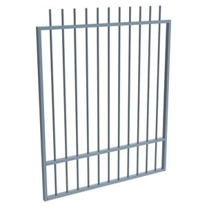 ProtectorAl 800 - 1200mm x 1500mm Deep Ocean Aluminium Picket Top  Pool Gate With Mid Rail