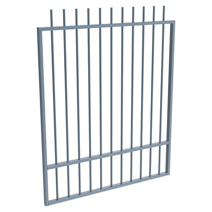 ProtectorAl 800 - 1200mm x 1500mm Deep Ocean Aluminium Picket Top  Pool Gate With Mid Rail