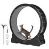 VEVOR 1100mm Cat Exercise Wheel Black Wooden Board with Detachable Carpet for Training