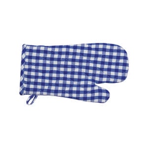 Gingham Oven Gloves - Blue