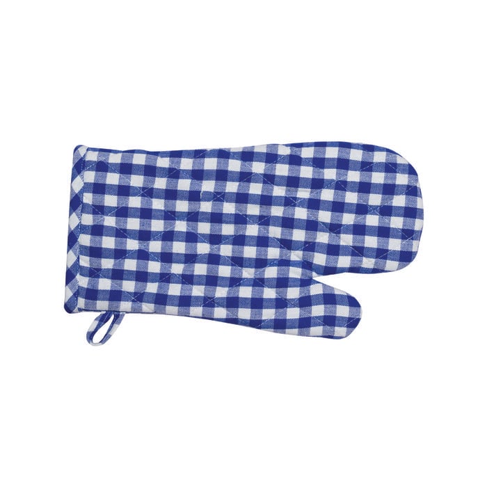 Gingham Oven Gloves - Blue