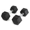 SMAI Rubber Hex Dumbbells Classic - Set 22.5kg-30kg Pairs - Black