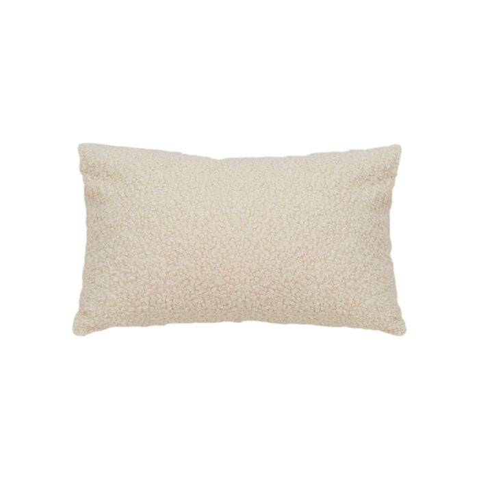 SOGA 30cm Cream Boucle Textured Fluffy Decorative Throw Pillow