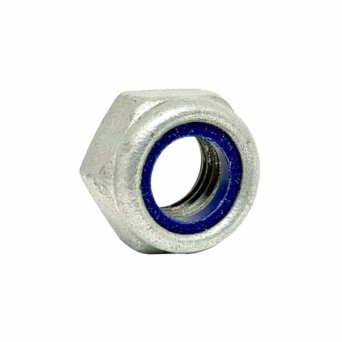 Pinnacle M8 Galvanised Nylon Lock Nut - 10 Pack