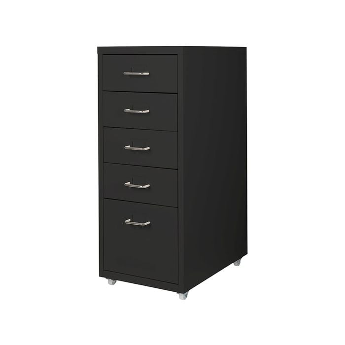 Levede 5-Drawer Filing Cabinet Steel Black