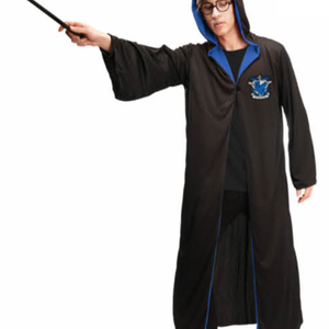 Adult Wizard Robe Cloak Costume Cape Halloween Ravenclaw Blue