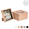 Nicola Spring Shadow Box Frames - 8 x 8" with 6 x 6" Mount - Light Wood - Pack of 5