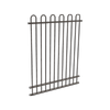 ProtectorAl 350 - 1200 x 1500mm Black Aluminium Loop Top Pool Fence Panel With Mid Rail