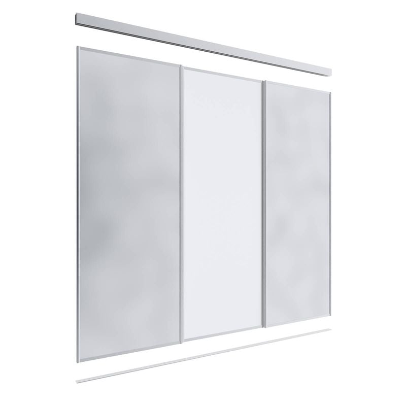 Lugna 2400 x 1801-2700mm 2 Mirror 1 Melamine 3 Door Combo Package