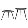 FurnitureOkay Yea Steel Outdoor Side Table Set - Charcoal