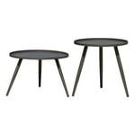 FurnitureOkay Yea Steel Outdoor Side Table Set - Charcoal