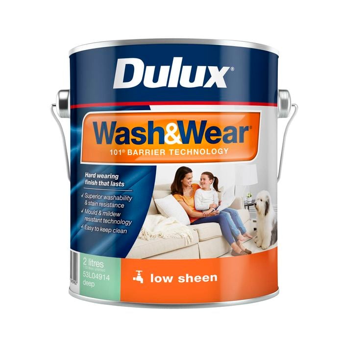 Dulux 2L Deep Low Sheen Wash&Wear Interior Paint
