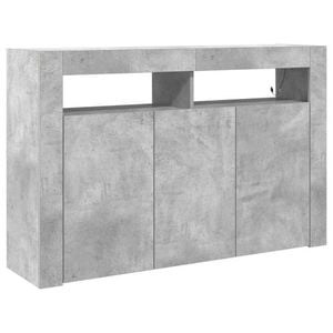 vidaXL Sideboard Concrete grey 116 x 30 x 75 cm