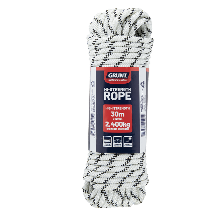GRUNT 12mm x 30m High Strength Rope