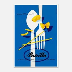 Galrie Barilla Vintage Pasta Advertising Poster - Charming Kitchen Wall Decor, Poster Only, A1 60 x 84cm (23 x 33inch)