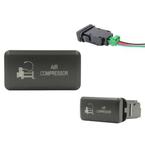 Switch Boss Green LED Horizontal Switch fits Toyota Hilux (2005-2015) 120 Series (2003-2009) - Air Compressor