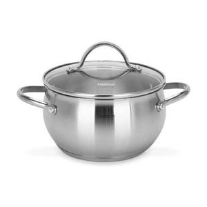 Fissman Stockpot Martinez Series Stainless Steel With Glass Lid 2.5L