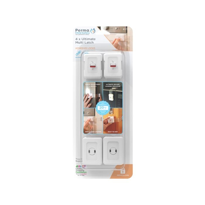 Perma Child Safety Ultimate Multi Latch - 4 Pack