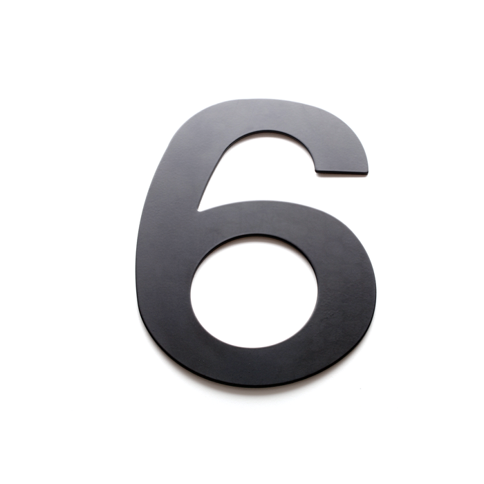 Sandleford 200mm Black Lorenzo House Number 6