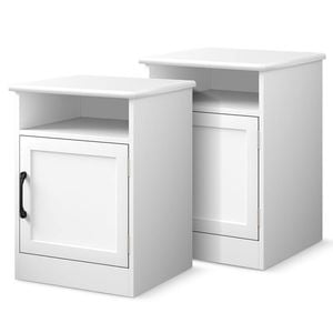 ALFORDSON Set of 2 Bedside Table White