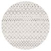 Jaya 454 White 200x200cm Round - Medium Pet Friendly Power Loomed Rug